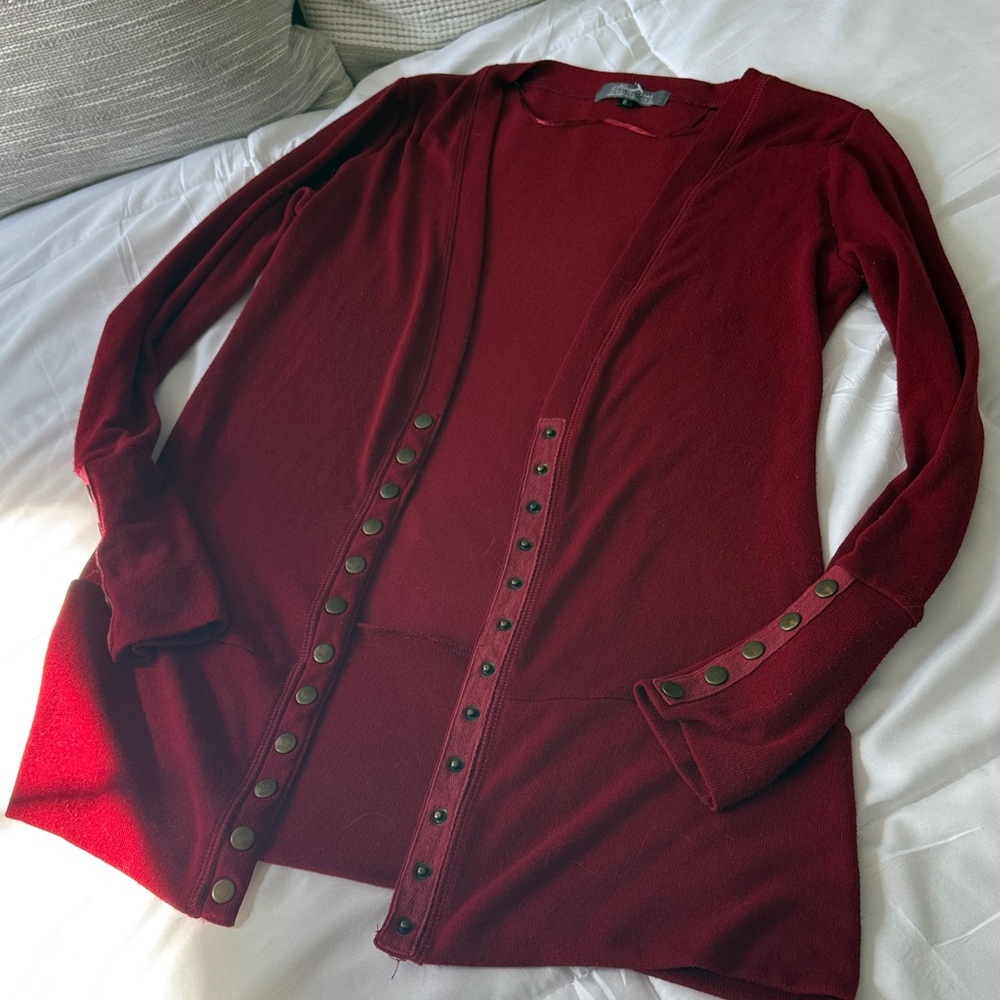 Women's Burgundy Sweater Cardigan